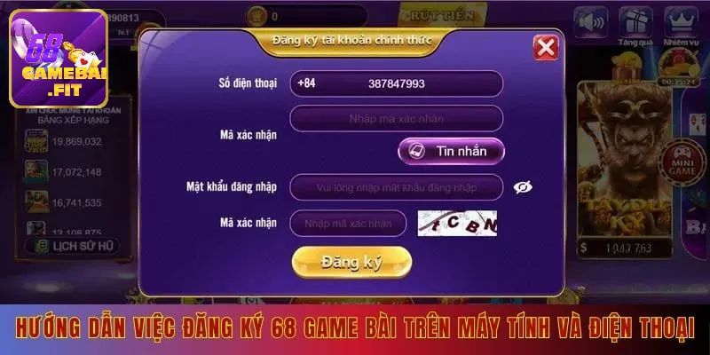 Đăng ký 68 Game Bài